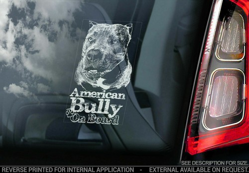 American bully car sticker - american,