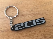 Peugeot 205 Logo Monogram PVC Keychain / Keyring 