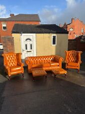 LEATHER CHESTERFIELD 5 PIECE