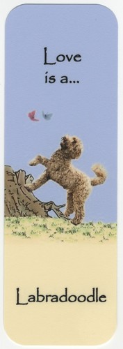 Labradoodle dog bookmark - dog, same
