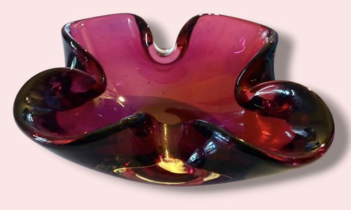 Murano art glass ashtray - glass,