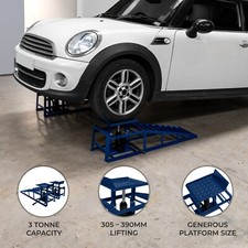 Hydraulic Car Ramps Pair Heavy Duty 3 Ton 3000kg Garage Jack Lift Ramp Platform