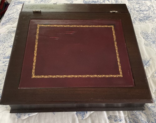 Antique mahogany writing slope - mahogany,