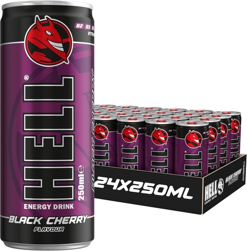 Hell energy drink black - -,