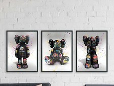 Kaws Banksy bear graffiti