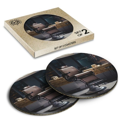 Boxed round coasters - round,