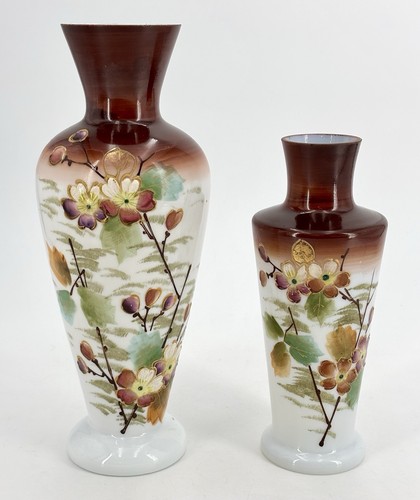 Victorian hand painted glass - hand,