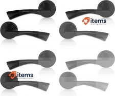 XFORT Matt Black Rennes 4 Pack Lever On Rose Door Handles – Set of 4, Set of 4