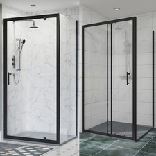 Black Frame Sliding Pivot Door