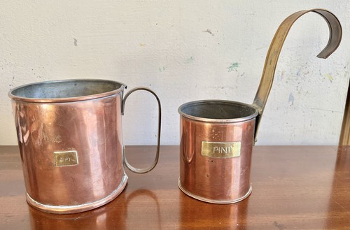 Antique copper measures - copper,