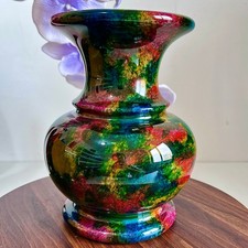 5.95lb  Rainbow Crystal Vase - Rare and Colorful Chinese Art Decorations