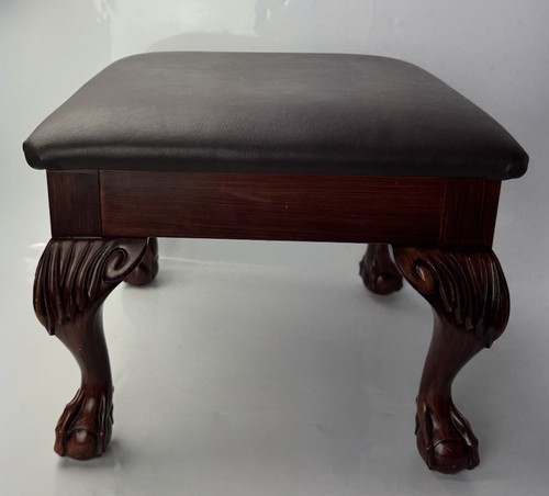 Leather topped square wooden - leather,