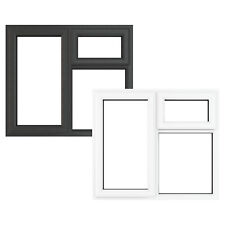 uPVC Window Made To Measure Double Glazed Glass & Frame LH Side & Top Opener