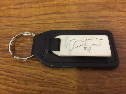 Scania black leather - black, keyring