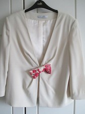 GINA BACCONI CREAM JACKET SIZE