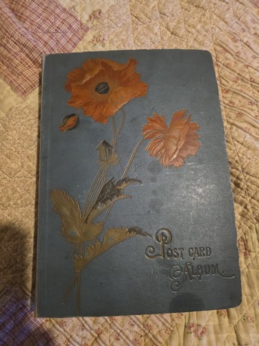 Antique post card album - post, with