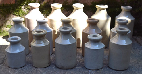 Antique white stoneware - 15,