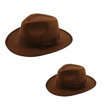 Mens Safari Indiana Jones Explorer Hat Fedora Jungle Hat Fancy Dress Costume