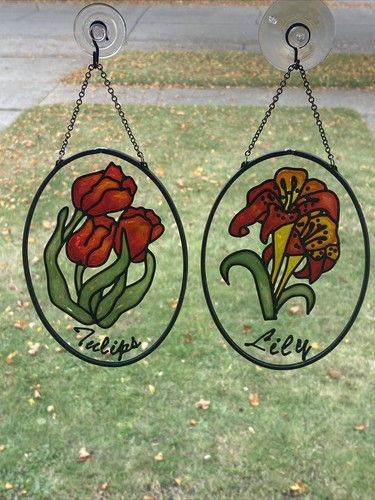 Hand painted stained glass - hand,