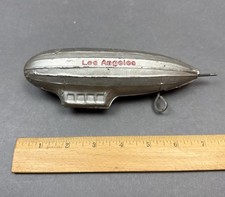 Vintage 1930/40s German Tin Wind-up Los Angeles GAF Zeppelin/Blimp-Working-L@@K