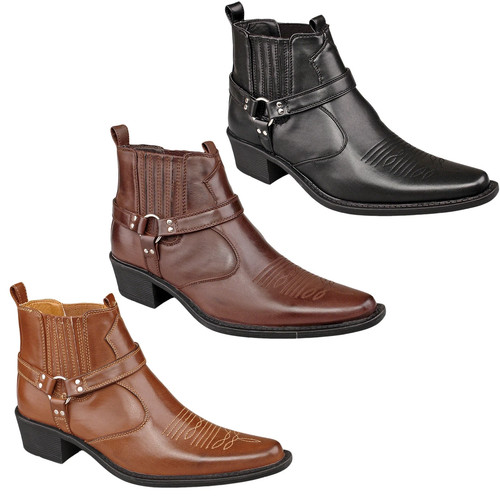 Mens cowboy biker boots - mens,
