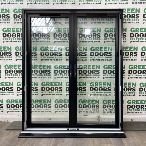 Black aluminium french - french, doors