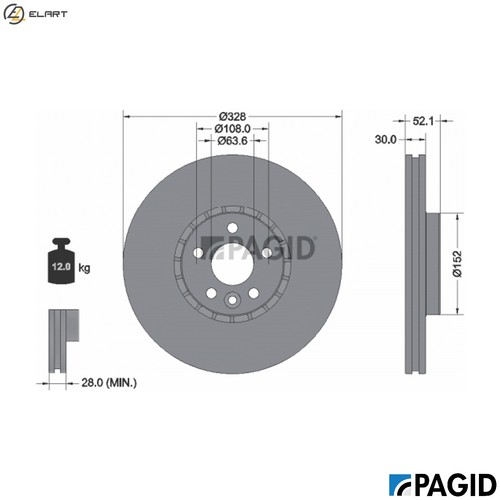 Brake disc 54963nhc for - 2x,