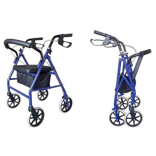 Blue rollator mobility walker - blue,