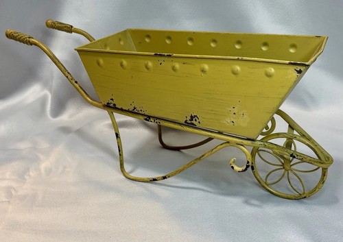 Yellow metal wheelbarrow - yellow,