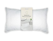Waffle Bath Pillow White With