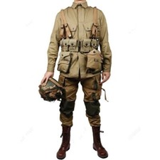 WWII US ARMY M42 Paratrooper Solider Airborne Uniform Jacket + Pants Equipments