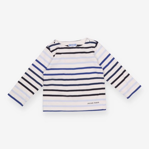 Jacadi tee white blue - ls,