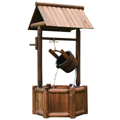 Garden rustic wishing well - wishing,