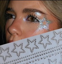 Face Gems Adhesive Star Stars 3D Jewel Tattoo Festival  Party Body Sticker UK 