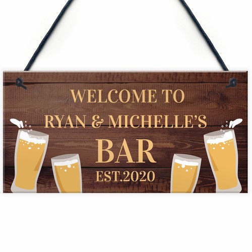 Personalised bar sign for - bar, home