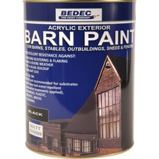 BEDEC BARN PAINT MATT BLACK /