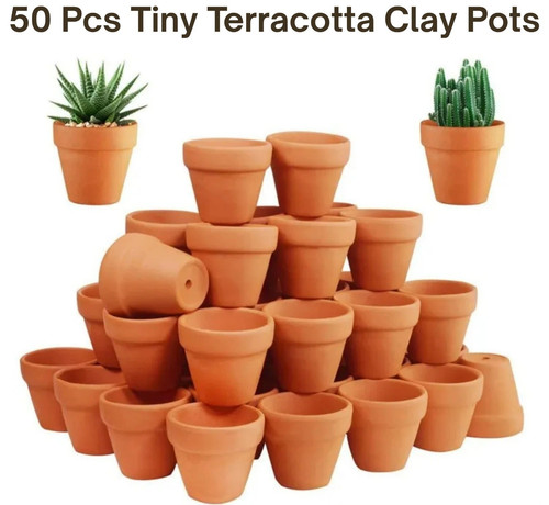 50pcs mini terracotta clay - 50pcs,