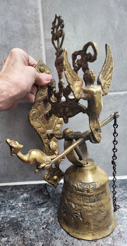 Large vintage brass - large, wall