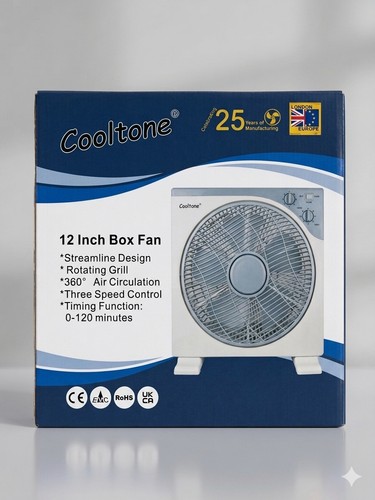 Cooltone box fan 3 - -,
