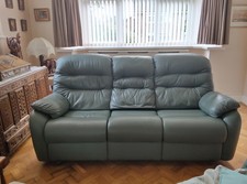 G plan leather 3 piece suite with recliner