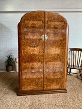 Art Deco Figured Walnut Double