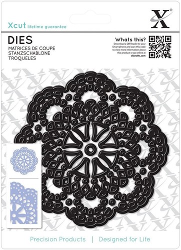 Cut die flower doilie - x,