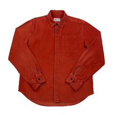 Albam Shirt Men's Small Burnt Orange Corduroy Long Sleeve Button Up Oi Polloi