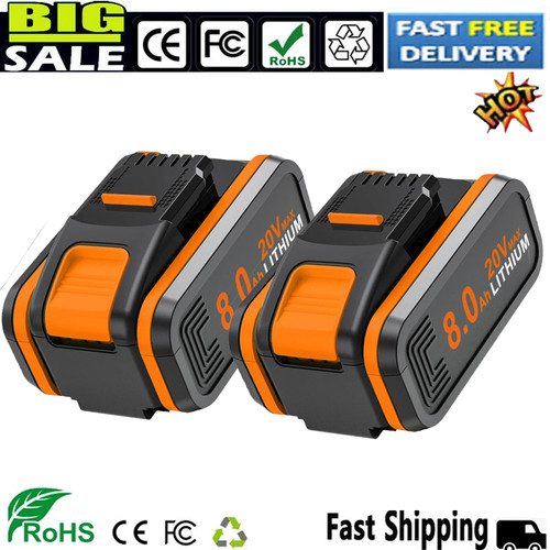 2packs 0ah for worx 20v - 8.0ah,