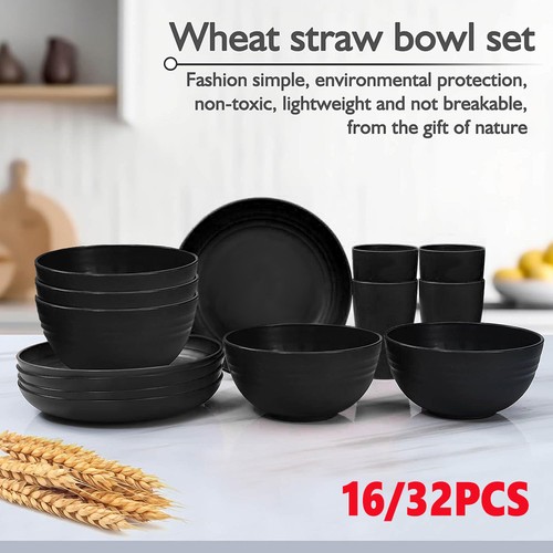 32pcs black dinnerware - ,