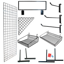 Black Grid Mesh Grid Wall Retail Display Shop Fittings & Accessories (E3ML/BLK)