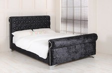 Zoey Chesterfield Sleigh Bed