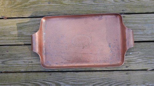 Antique newlyn copper tray - antique,