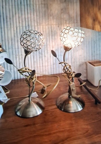 Antique brass crystal shaded - antique,