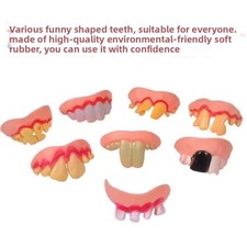 Novelty Teeth Halloween Party Goofy Dummies Fancy Dress Buck Fake Trick Joke Fun